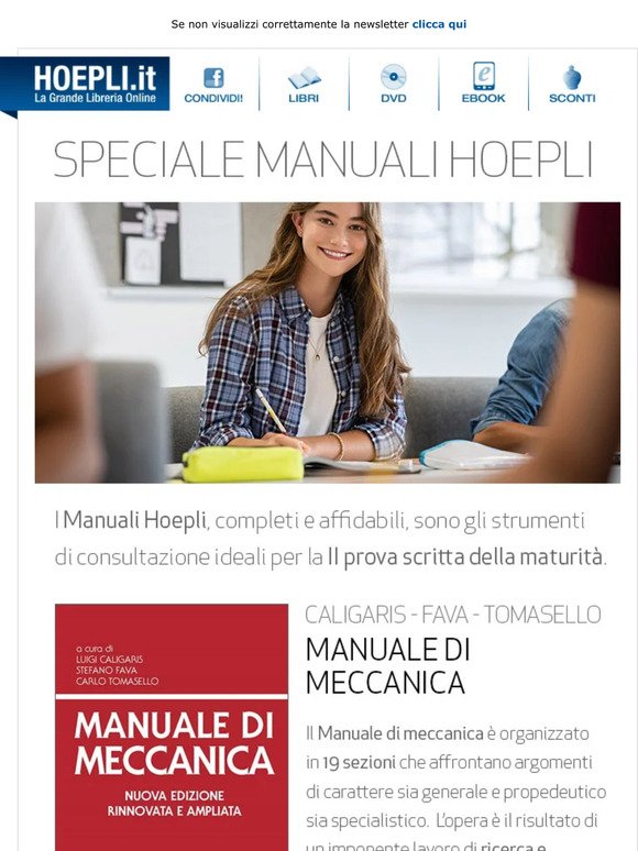 Speciale Manuali Hoepli: gli strumenti per la II prova della maturità | Apogeo Sconto -20%