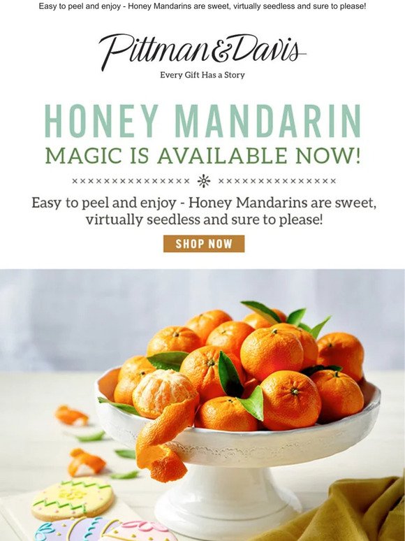 🍊 Farm-Fresh Honey Mandarin Magic is Available NOW! ✨