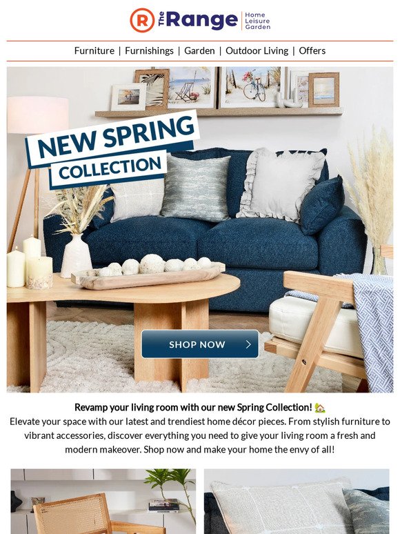 Say hello to a fresh new look for your living room with our Spring Collection!