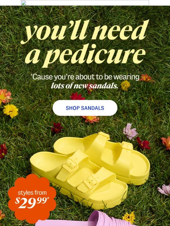 save on *so many* sandals (!!)