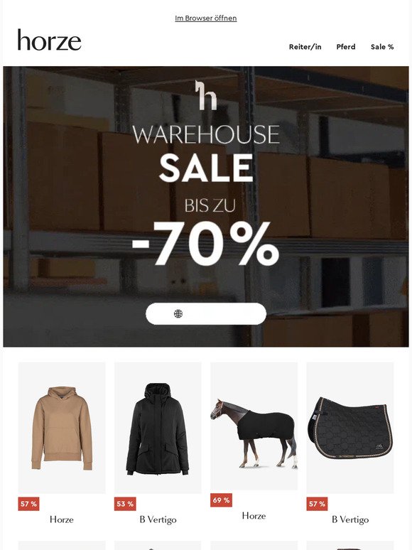 💥 Horze Warehouse Sale startet! 💥