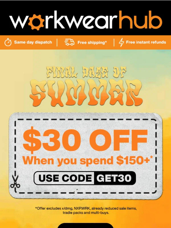 $30 Off your order*