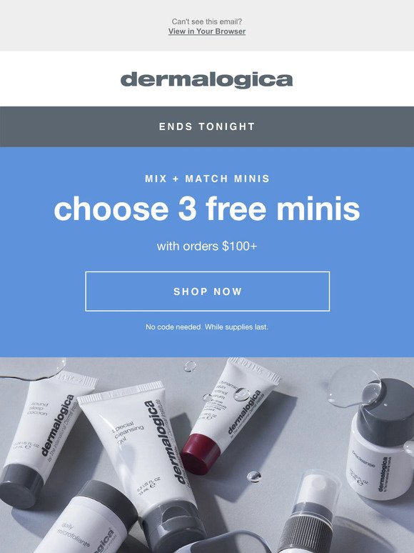 ENDS MIDNIGHT: 3 minis of your choice