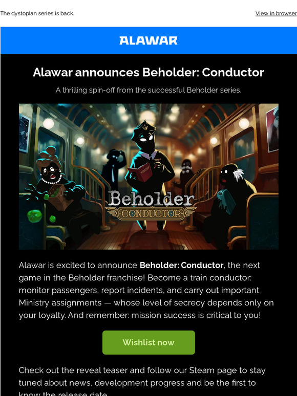 Announcing Beholder: Conductor, a Beholder series spin-off 🚂