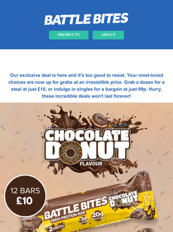 🍩£10 for Selected 12-Pack Battle Bites🤤