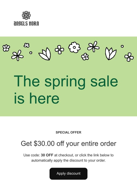 The spring sale is here