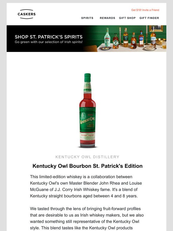 [LIMITED EDITION] Kentucky Owl Bourbon St. Patrick's Edition 🌈🥃