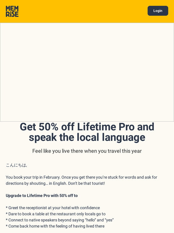 Memrise: Get 50% off Lifetime Pro and have better travel