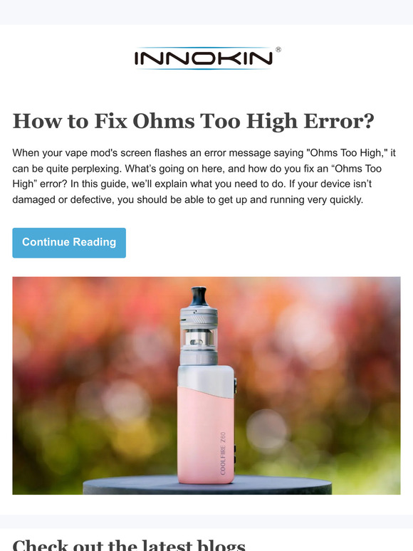 How To Fix Ohms Too High Nord 4 Innokin: How to Fix Ohms Too High Error? | Vaping 101 | Milled