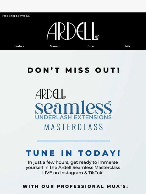 Hurry! Ardell Seamless Masterclass - Starting Soon!