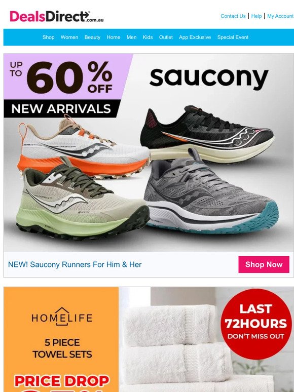 New Drop! Saucony Runners Up To 60% Off