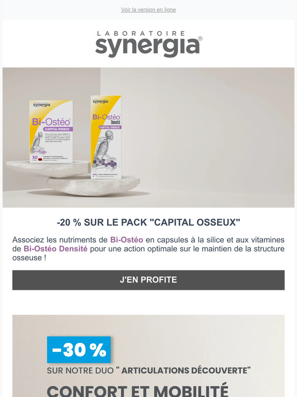 Structure osseuse ! -20 % sur le pack "Capital osseux"