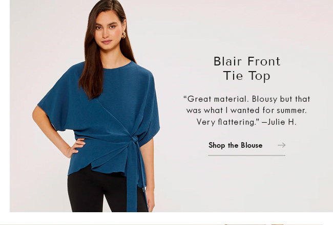 Shop Blair Front Tie Top | Blue Wing Teal 