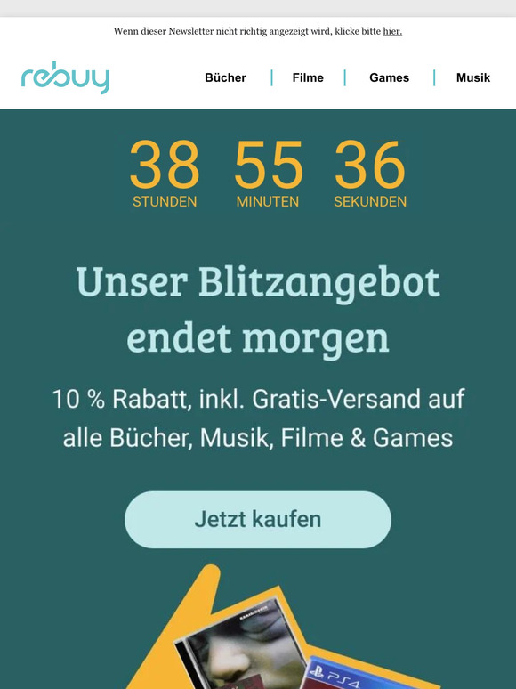 Nur bis morgen 🚀 10% Rabatt + Gratis Versand