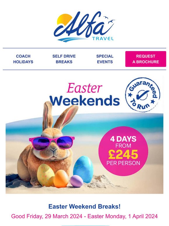 Take a look at our Eggcellent Easter Breaks! 🚌