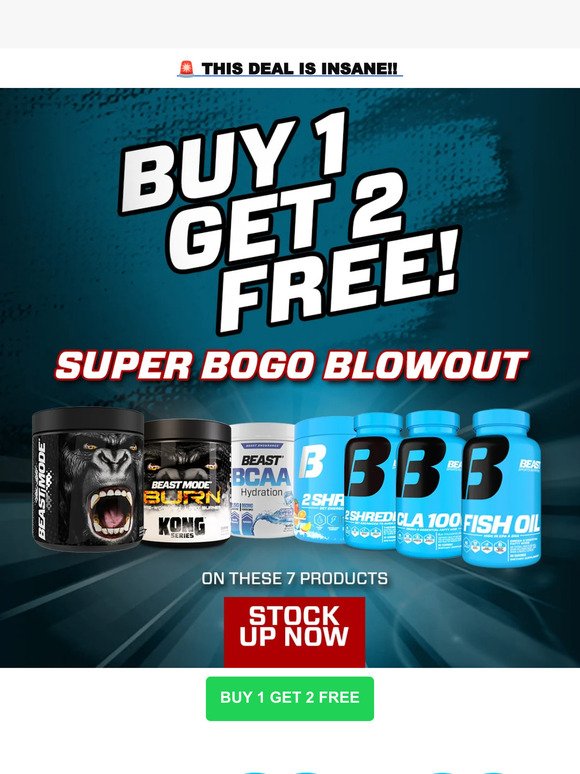 🤪 Holy Sh*t!...It's Buy 1 Get 2 FREE Insanity!