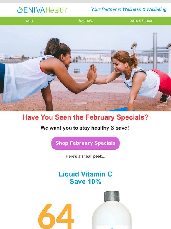 😀 Save with our Specials 🍊 Liquid Vitamin C & More