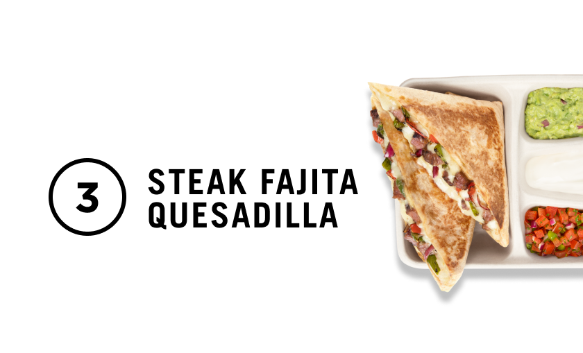 3. Steak fajita quesadilla