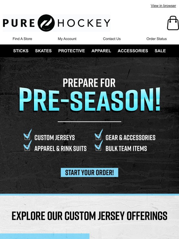 Hey, Prepare For Pre-Season With Pure Hockey Team Sales 👕 Your Source For Custom Team Gear!