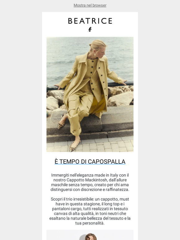 È tempo di capospalla.
