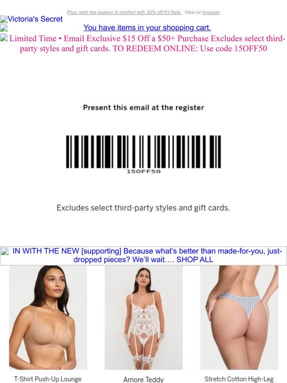 VS Email  Panty party, Cotton panties, Victoria secret bras