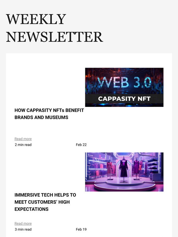 How Cappasity NFTs benefit brands and museums