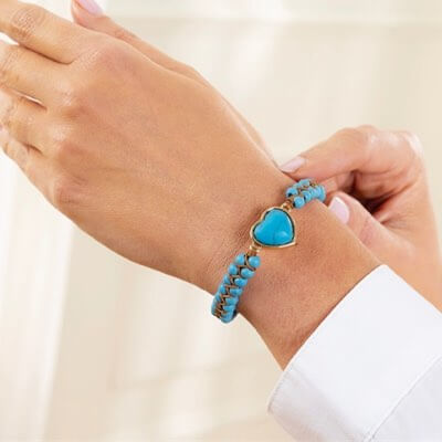 Bracelet Turquoise cœur