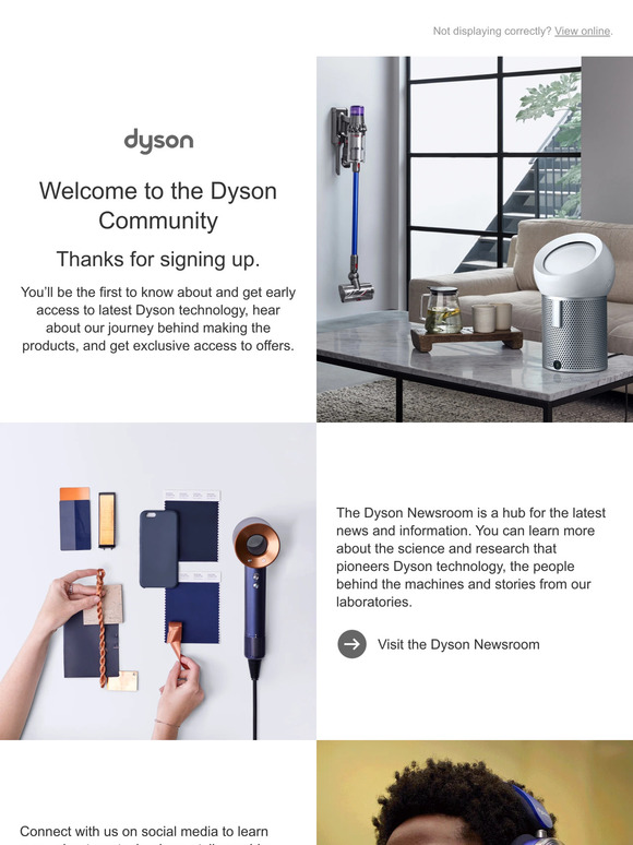 Dyson Email Newsletters Shop Sales, Discounts, and Coupon Codes