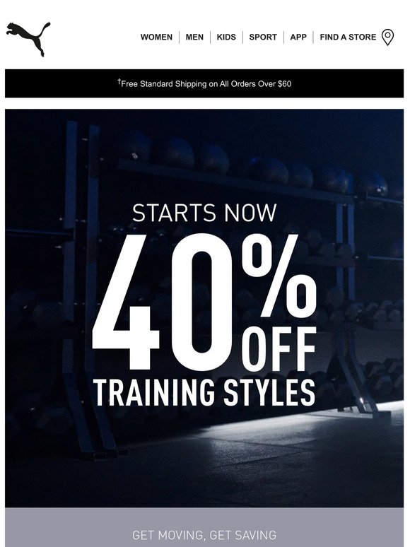 40% Off Training Styles Starts NOW