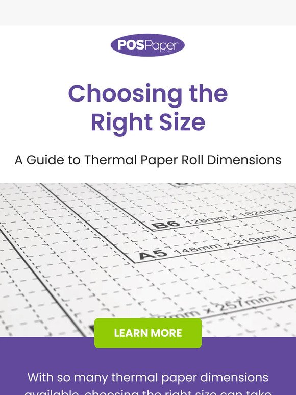 How to find the right sized thermal paper