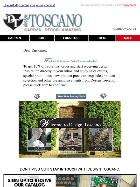 Design Toscano Confirm Your Request to Join Design Toscano Milled
