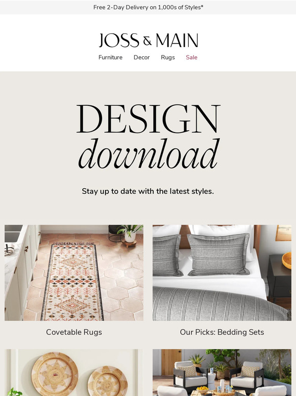 Joss & Main Email Newsletters Shop Sales, Discounts, and Coupon Codes