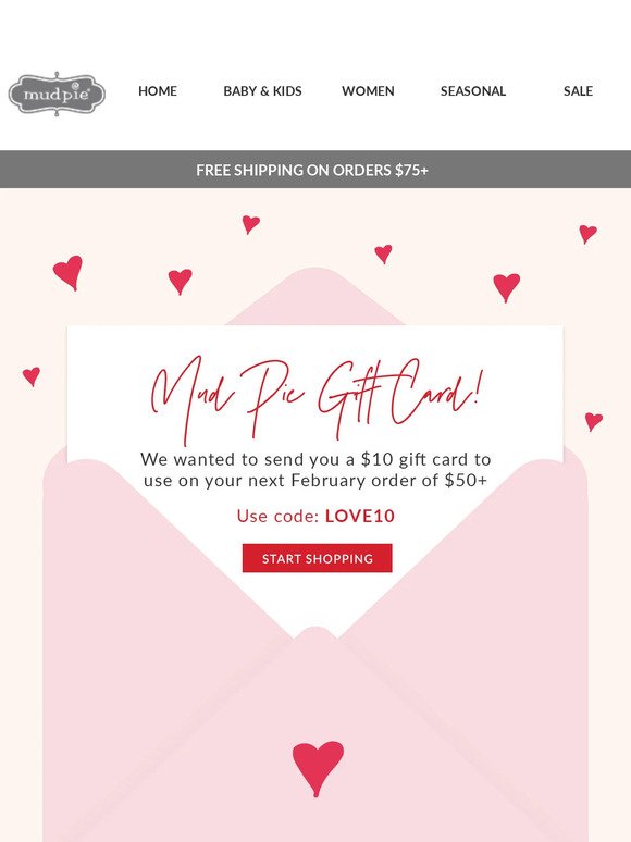 Your gift card from Mud Pie is about to expire 💕