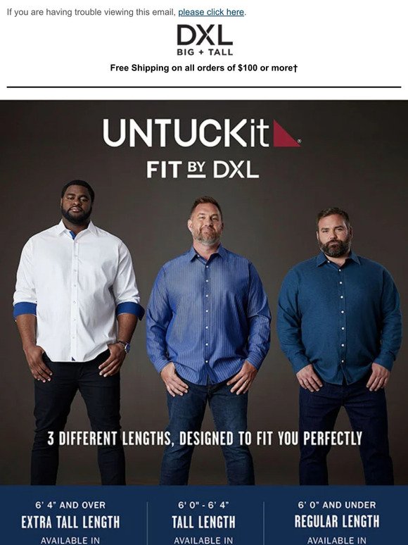NEW UNTUCKit, Fit By DXL: The Best-Fitting Shirt Of Your Life Is Here!