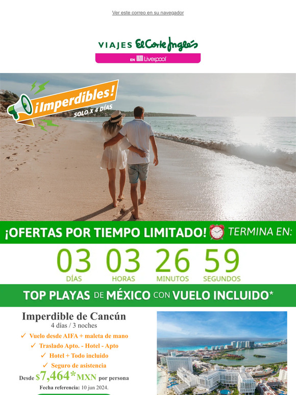 , ⏰✈️¡Aprovecha IMPERDIBLES con Vuelo Incluido*!