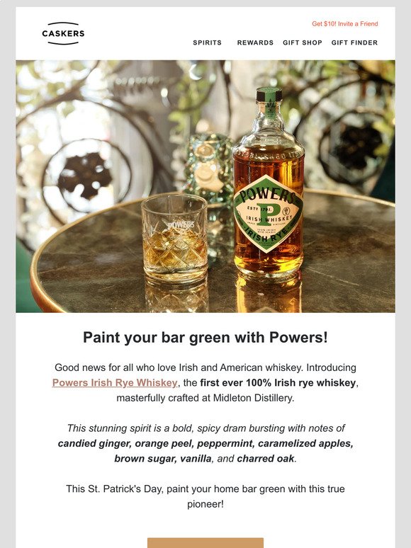 🍀 Powers Irish Rye: Your St. Patrick’s choice!
