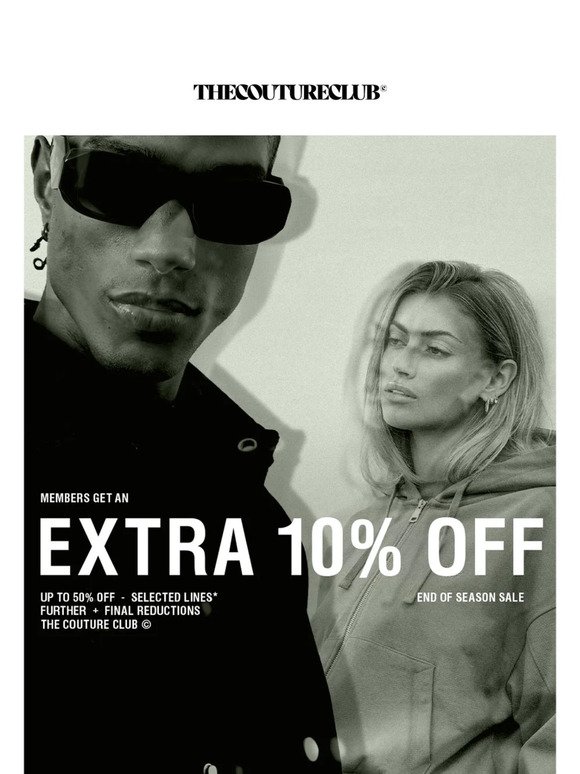 Extra 10% OFF Sale for Members Only