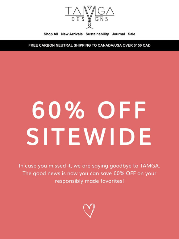 Hurry! 60% Off Sale Continues