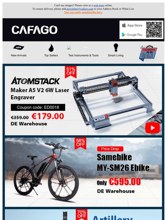🏃‍🔥Samebike Ebike Clearance Up to 58% Off, New WLtoys 144011 RC Car Arrives and More Coupons!