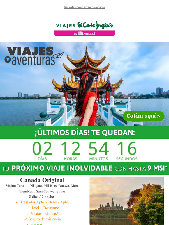 , 🤩⏰¡Últimos días de Viajes y Aventuras a MSI*!