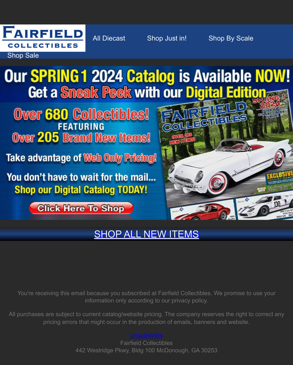Fairfield Collectibles Digital Sneak Peek of our Spring 2024 Catalog