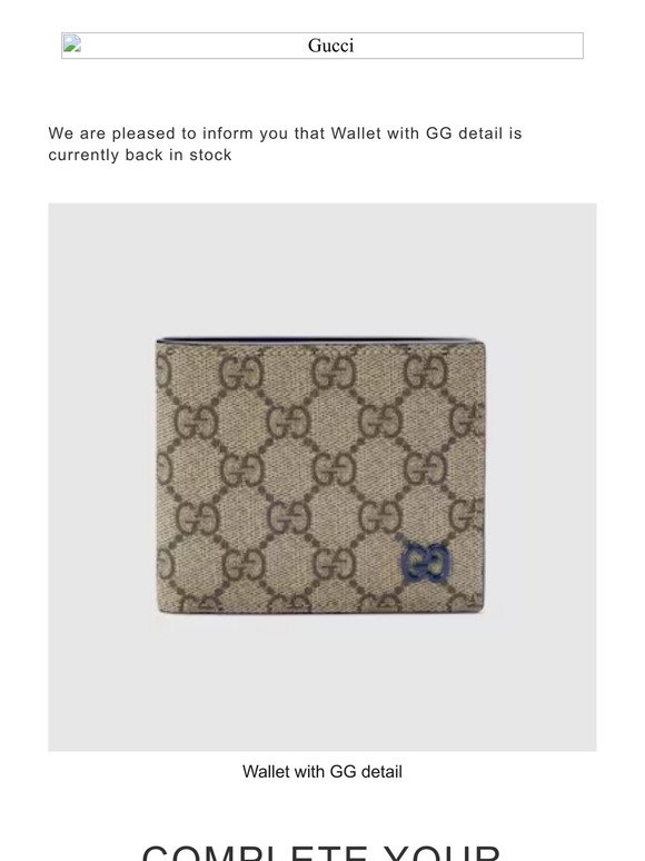Your Gucci item is back in stock