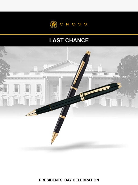 Last Chance for Presidents' Day Savings