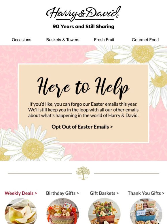 Want to skip our Easter emails?