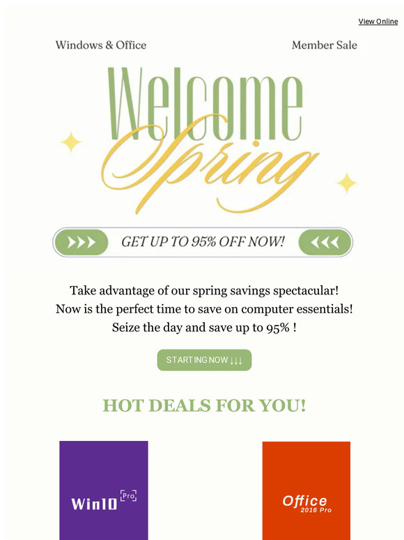 Suns Out. Fun’s In. Grab Your Spring Deals Here!