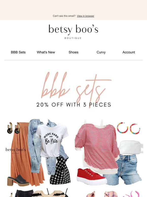 BBB Set Restocks & New Spring Arrivals