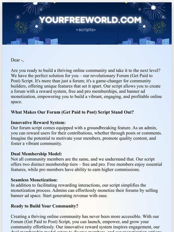 Supercharge Your Online Community with Our Forum (Get Paid to Post) Script!