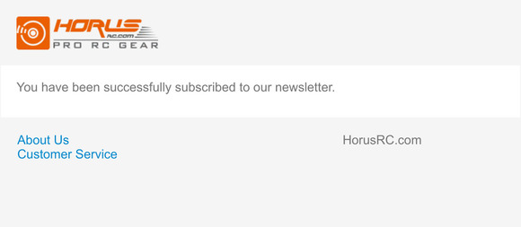 Newsletter subscription success