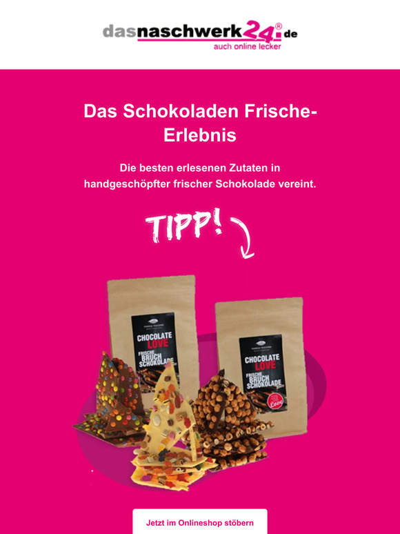 'Schon unsere frische Bruchschokolade entdeckt? 💕🍫