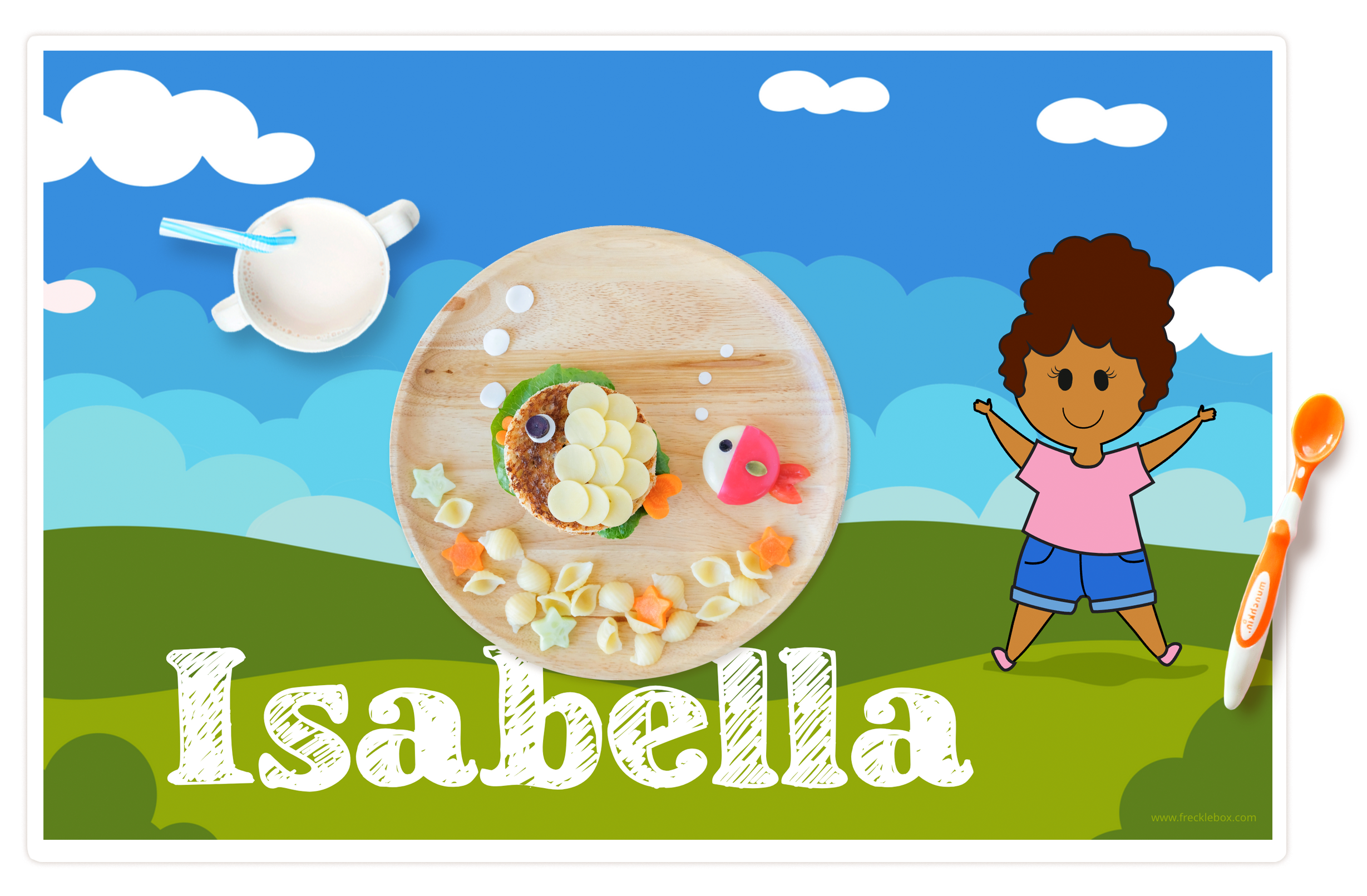 Frecklebox Custom Character Placemats 30 off, last day Milled